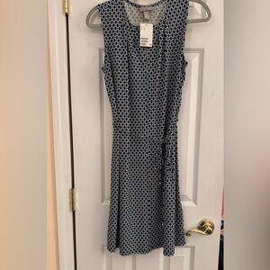 Elegant Blue Patterned Dress